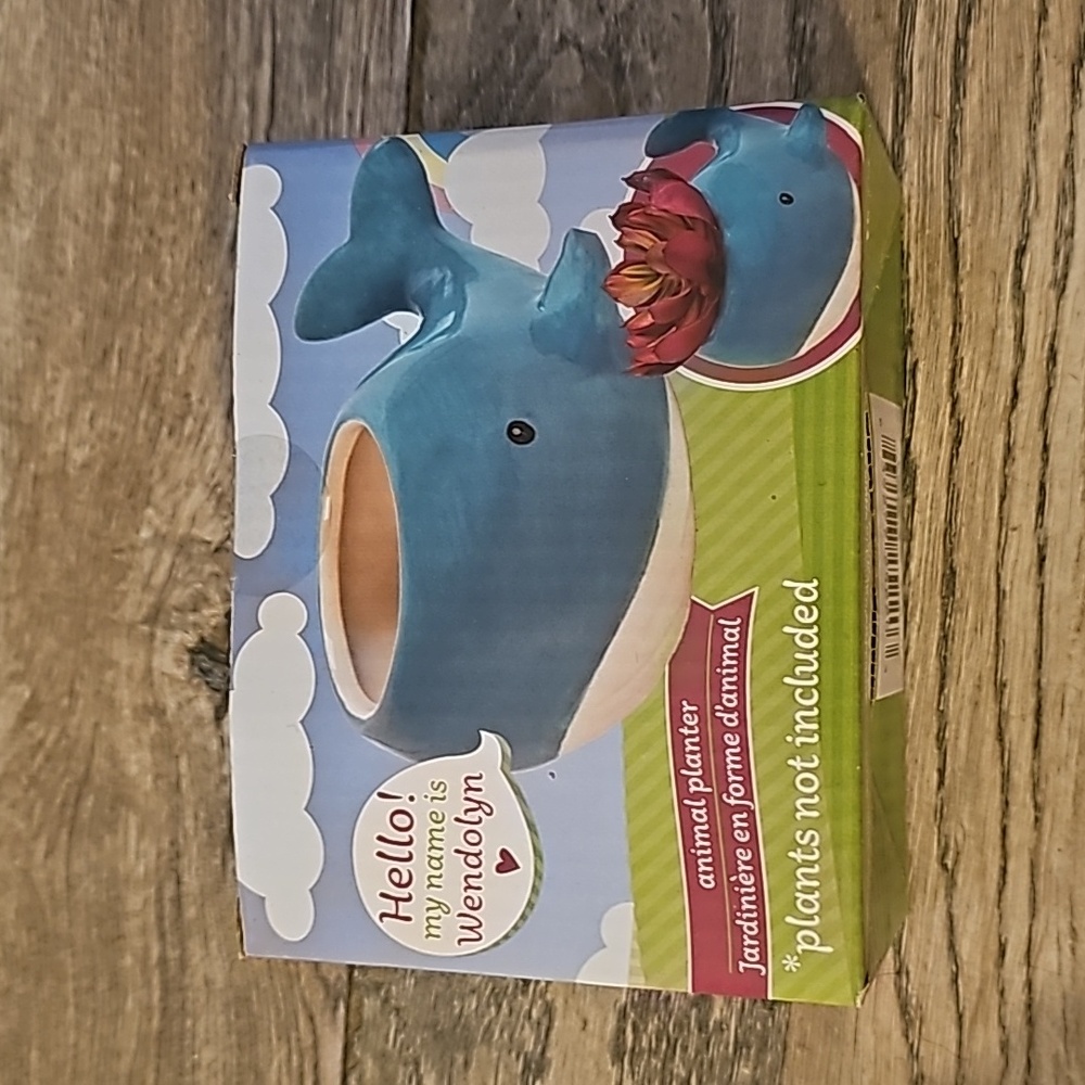 Wendolyn the Whale animal planter 🐋 new
